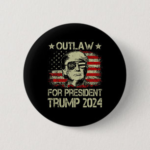 For President Trump 2024 6 Cm Round Badge