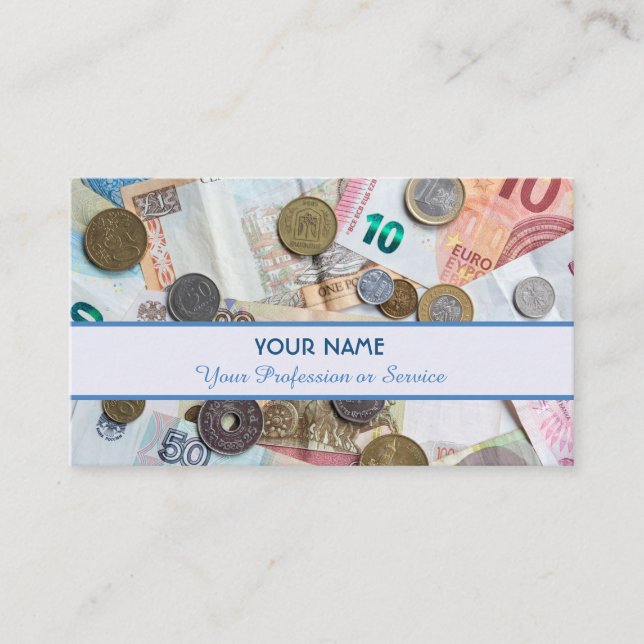 For professional banker or financial specialists business card (Front)