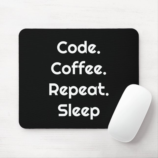 For Programmers – Code. Coffee. Repeat. Sleep  Mouse Mat (With Mouse)