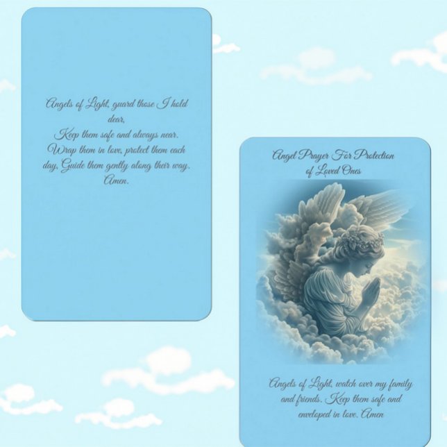 For Protection of Loved Ones Angel Prayer Card (Creator Uploaded)