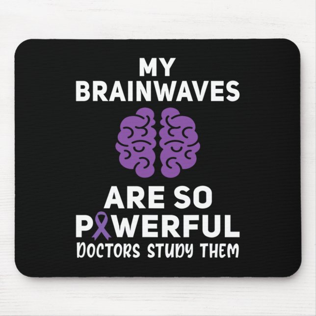 For purple Ribbon Warrior and Supporters - Epileps Mouse Mat (Front)