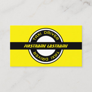 For real cabman taxi driver cabdriver yellow taxi business card