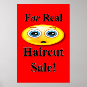For Real Haircut Sale Beauty Salon Poster