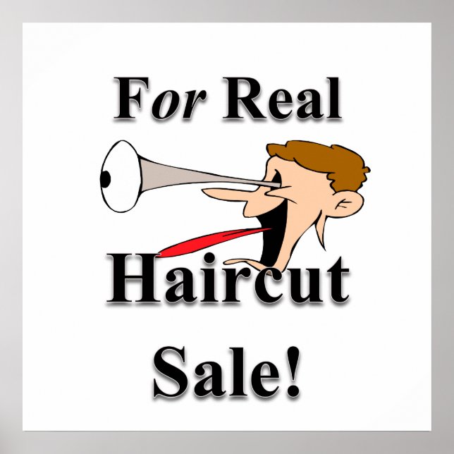 For Real Haircut Sale Poster Matte (Front)