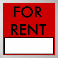 FOR RENT Sign/Poster
