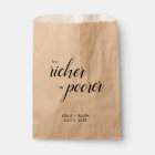 For Richer or Poorer Favour Bags