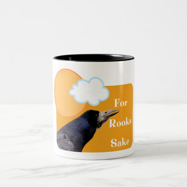 For Rooks Sake  Two-Tone Coffee Mug (Center)