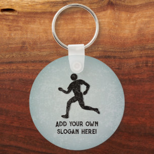 For Runners and run events - own text both sides Key Ring