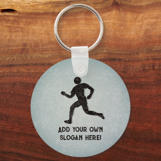 For Runners and run events - own text both sides Key Ring (Front)