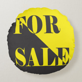 for sale black yellow round cushion
