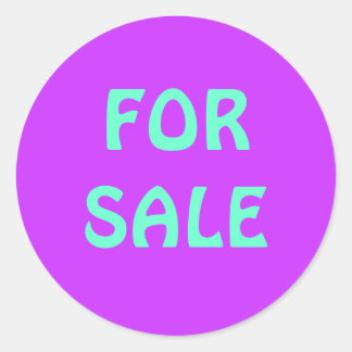FOR SALE CLASSIC ROUND STICKER