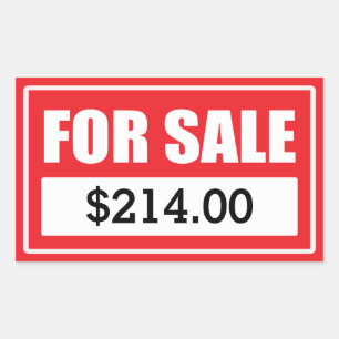 For Sale Custom Price Sticker