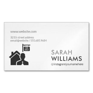 For Sale Real Estate Magnetic Business Card