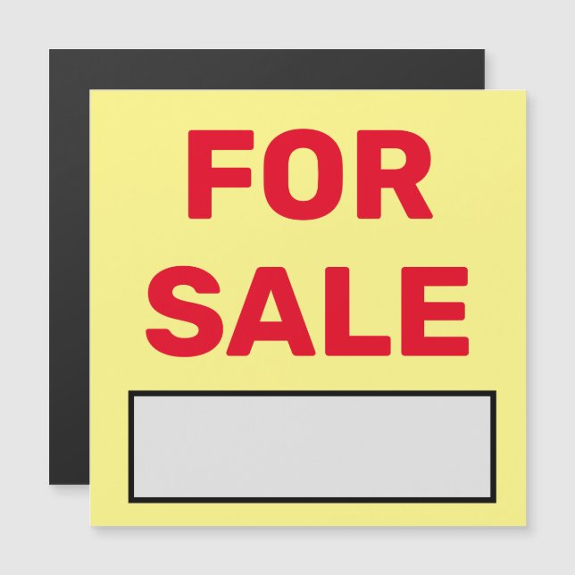 For Sale Sign for Cars (Front/Back)