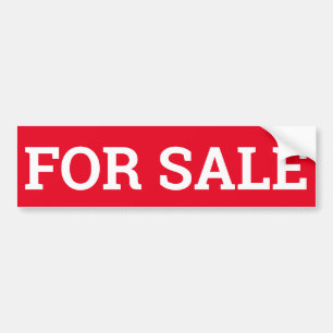 FOR SALE sign/sticker/MAGNET Bumper Sticker