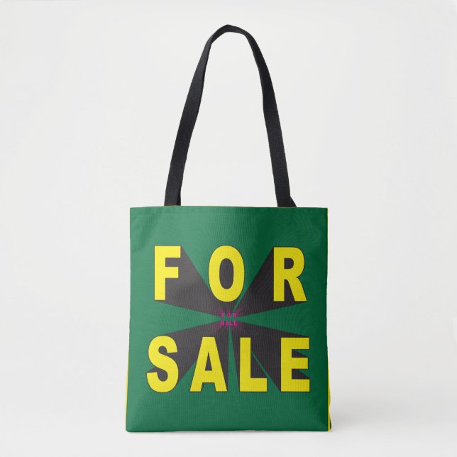 for sale sign tote bag (Front)