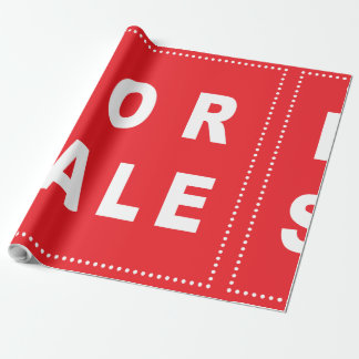 for sale sign wrapping paper