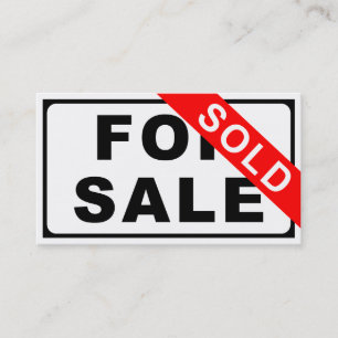 FOR SALE / SOLD sign Business Card