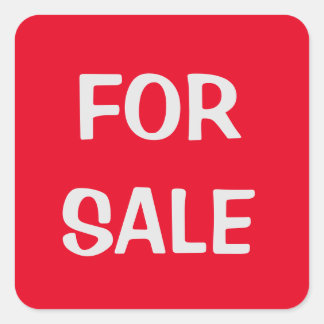 for sale square sticker