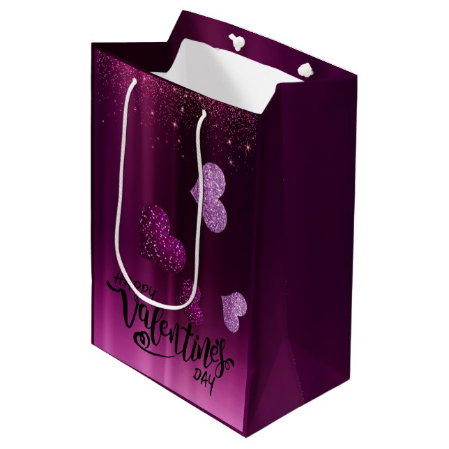 for san Valentin with hearts Medium Gift Bag (Front Angled)