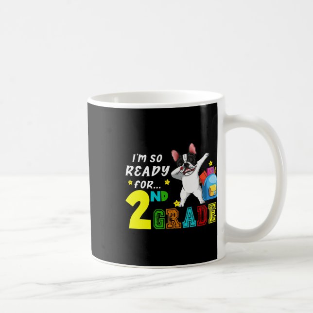 For Second Grade Dabbing French Bulldog Back To Sc Coffee Mug (Right)