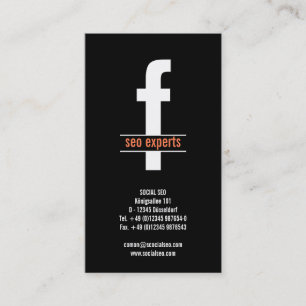 For seo experts and webdesigner business card