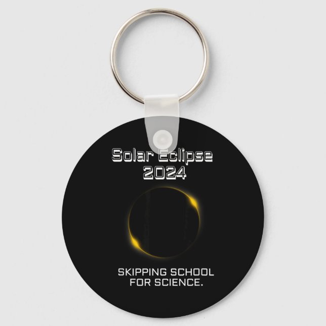 For Shirt Solar Eclipse Skipping School Science Key Ring (Front)