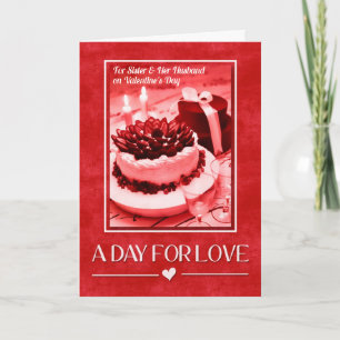 for Sister and Her Husband on Valentine's Day Holiday Card