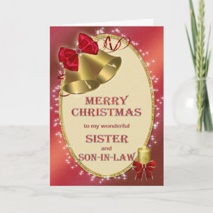 For sister and son-in-law, Christmas card