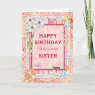 For sister, craft birthday card