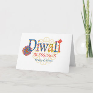 For Sister Diwali Blessings with Rangolis Card