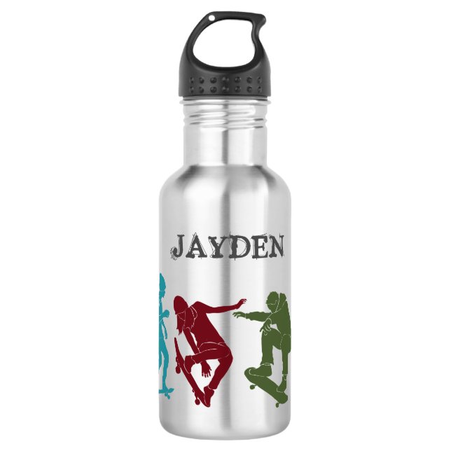 For Skateboarders Skateboarding Graphics Collage 532 Ml Water Bottle (Front)