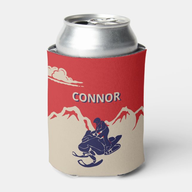 For Snowmobilers Snowmobile Graphic Personalised Can Cooler (Can Front)