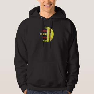 For Softball Player Yes I Throw Like A Girl Softba Hoodie