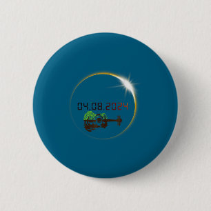 For Solare Eclipse April 8 Solar 6 Cm Round Badge