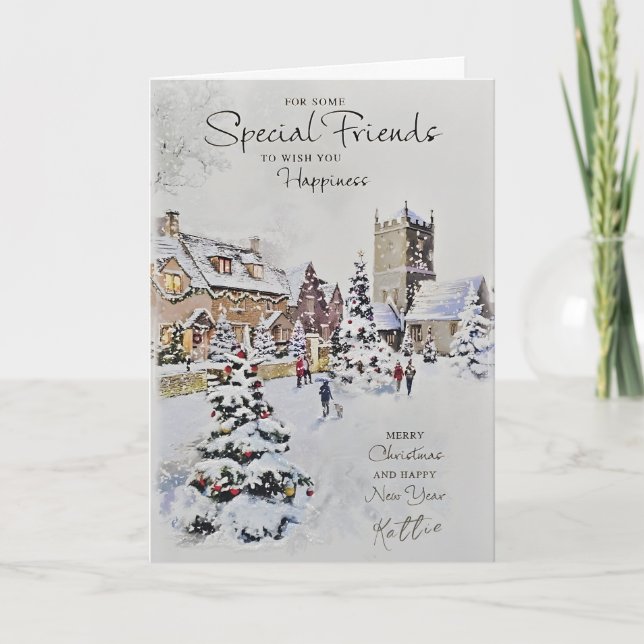 For Some Special Friends Happy Christmas Card (Front)