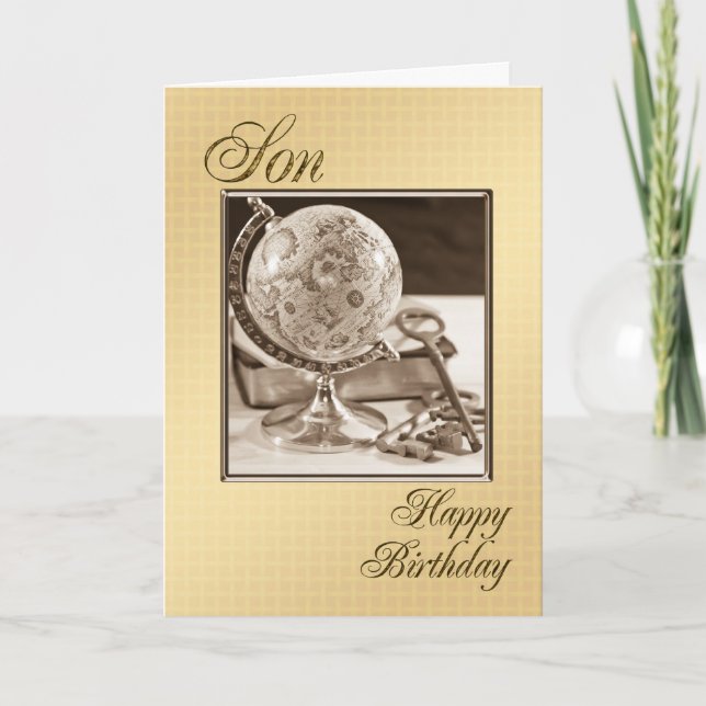 For Son, a traditional birthday card (Front)