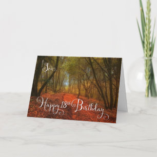 for Son Woodland Path 18th Birthday Card
