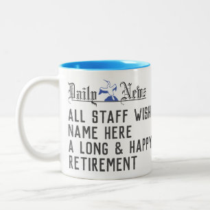 For Soneone Retiring. Retirement Gift. Two-Tone Coffee Mug