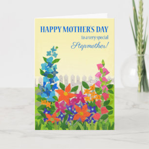 For Stepmother on Mother's Day Flower Garden Card