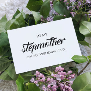 For Stepmother Wedding Thank You Silver Foil Card