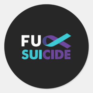 For Suicide Awareness Shirt Support Survivor Gift Classic Round Sticker