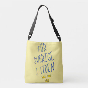 För Sverige i Tiden Bag, Swedish Motto Crossbody Bag