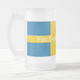 För Sverige-i tiden Frosted Glass Beer Mug