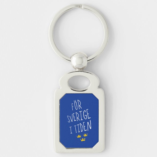För Sverige i Tiden Keyring, Sweden Motto Key Ring (Front)