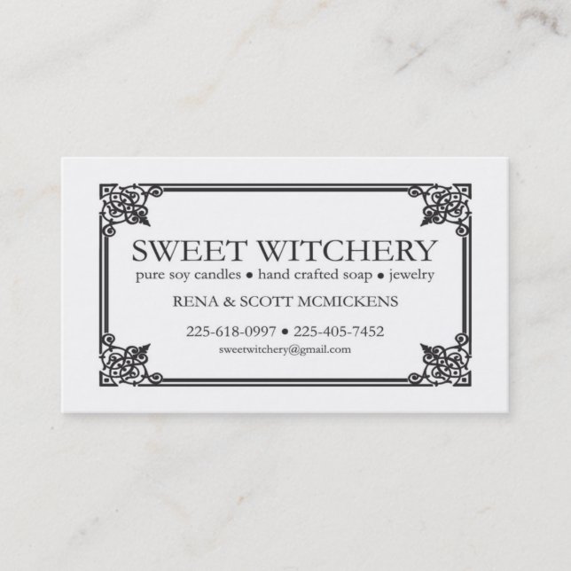 For Sweet Witchery Business Card (Front)