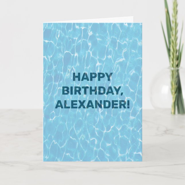 For Swimmers Custom Message Swimming Pool Card (Front)