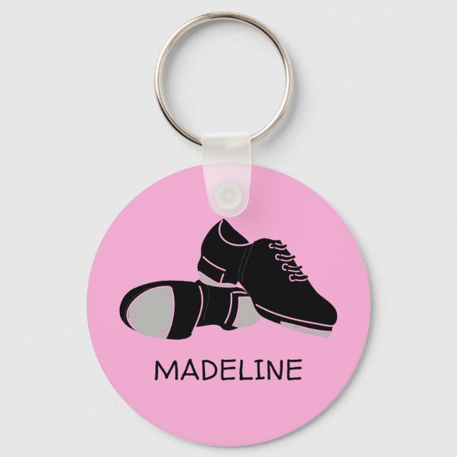 For Tap Dancers Tap Dance Shoes Personalised Key Ring (Front)