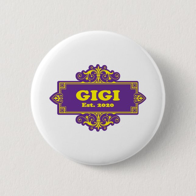 For That Special “GiGi 2020” 6 Cm Round Badge (Front)