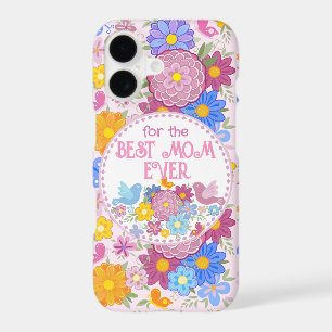 For The Best Mum Ever flowers and butterfly, birds